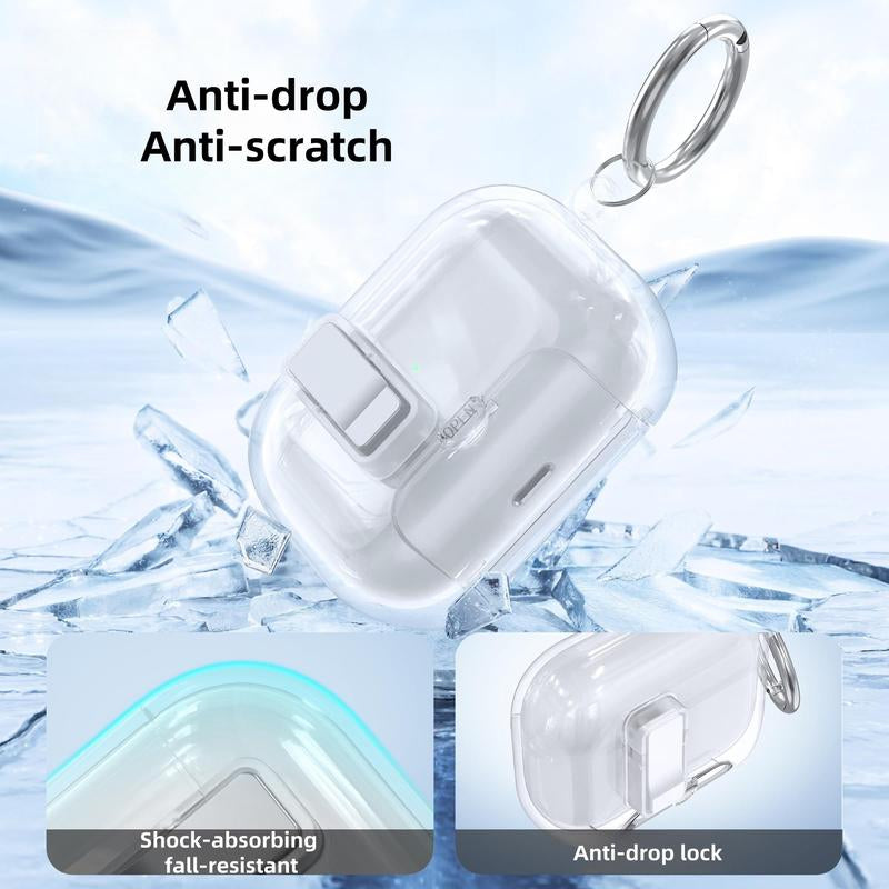 Earphone Case with Keychain, Dustproof Earphone Protective Cover, Earphone Accessories Compatible with Airpods