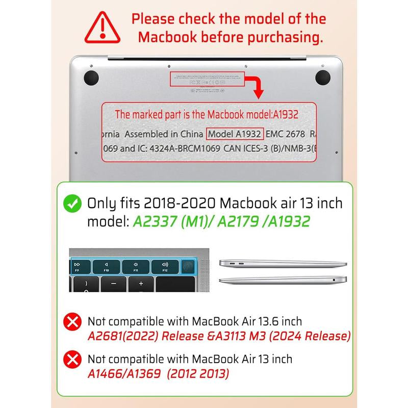 Compatible with Macbook Air 13 Inch Case2022 2021 2020 2019 2018 Release A1932 A2179 M1 A2337 Touch Id,Woven Fabric Textured Elegant Leather Plastic Hard Shell Case with Keyboard Cover,Beige