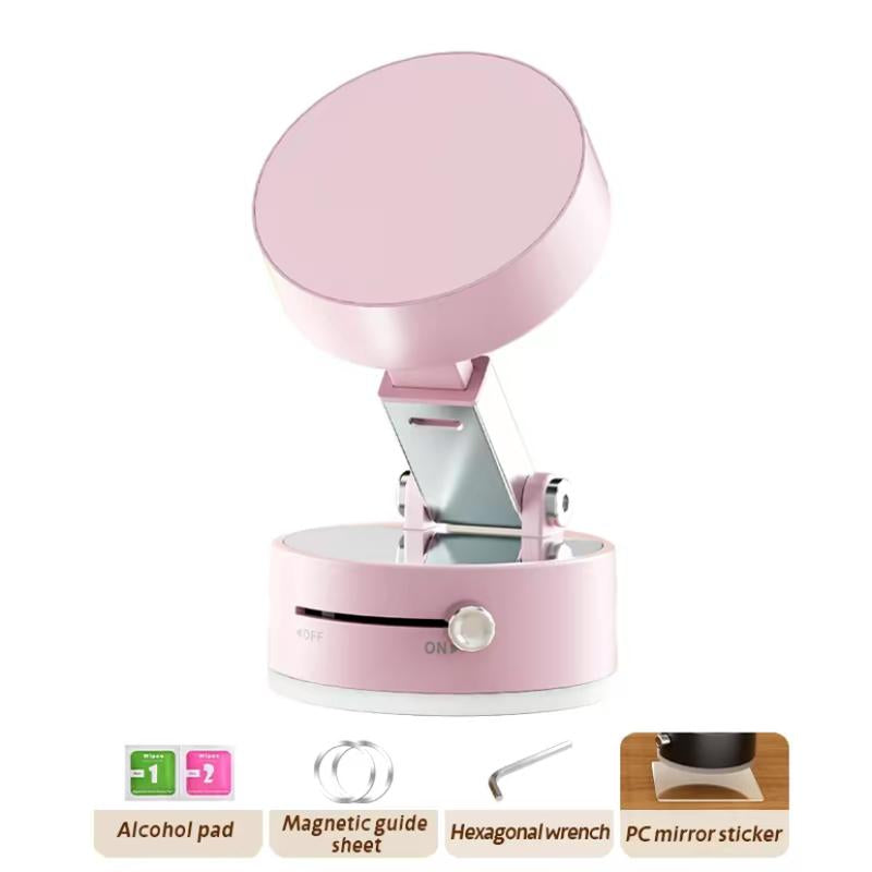 Portable Magnetic Phone Stand - Foldable & Retractable, Strong Magnet, Phone Holder for Car, Kitchen, Bathroom, Selfie, Zero Bubbles