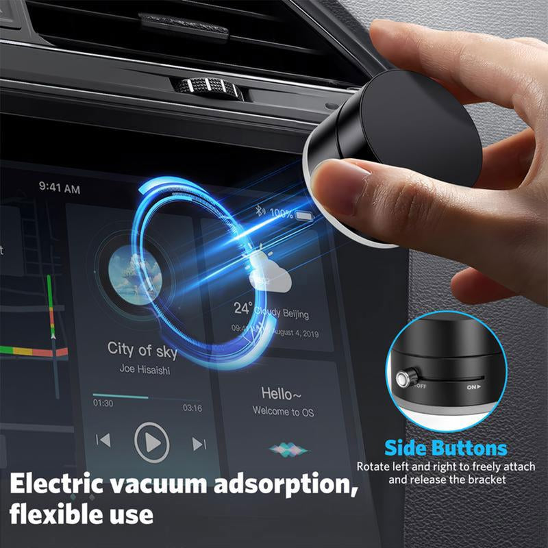 Portable Magnetic Phone Stand - Foldable & Retractable, Strong Magnet, Phone Holder for Car, Kitchen, Bathroom, Selfie, Zero Bubbles