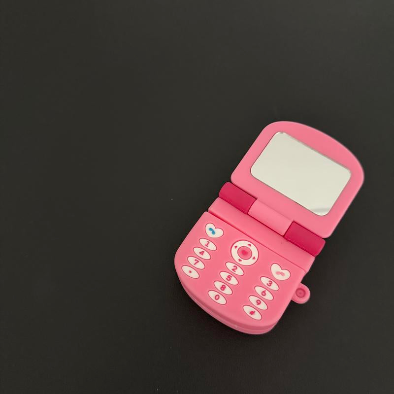 Pink Cat Airpods Case with Mirror