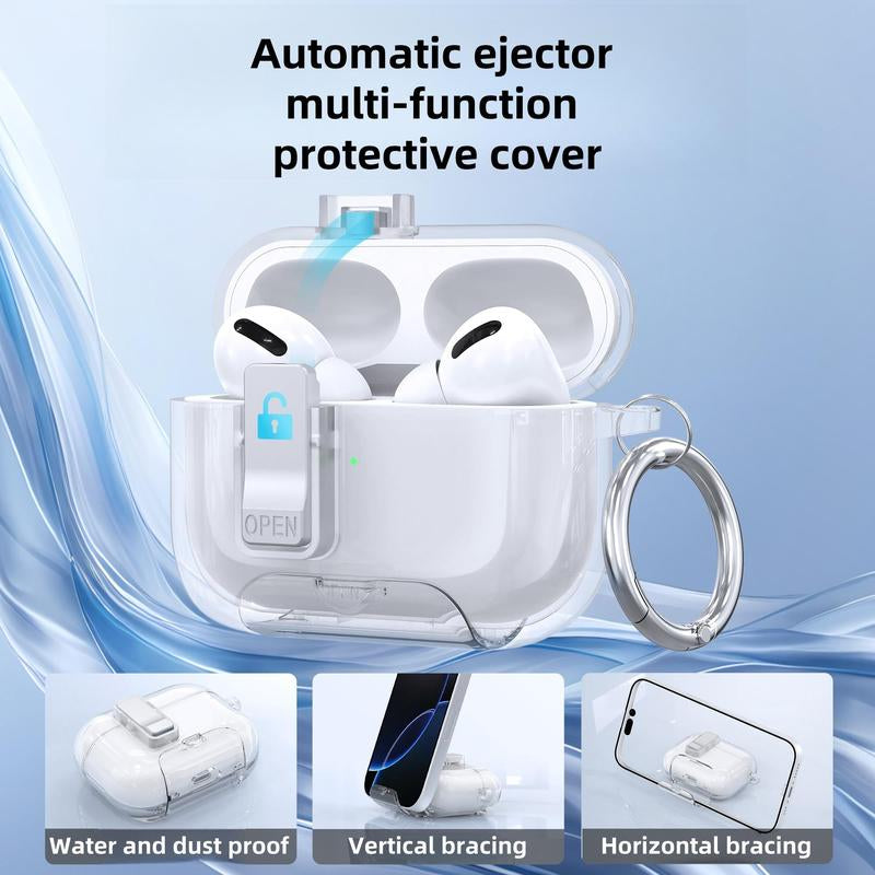 Earphone Case with Keychain, Dustproof Earphone Protective Cover, Earphone Accessories Compatible with Airpods
