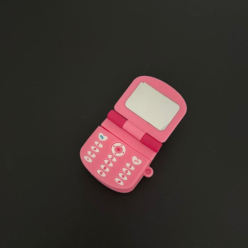 Pink Cat Airpods Case with Mirror