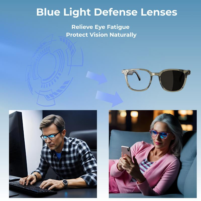 【Smart Glasses 2025】Bluetooth 5.4 Music Sunglasses with HD Calls & Lossless Audio | 50Hr Playtime | IPX4 Waterproof | Wireless Audio Glasses for Running, Cycling & Outdoor Activities (Prescription Ready)