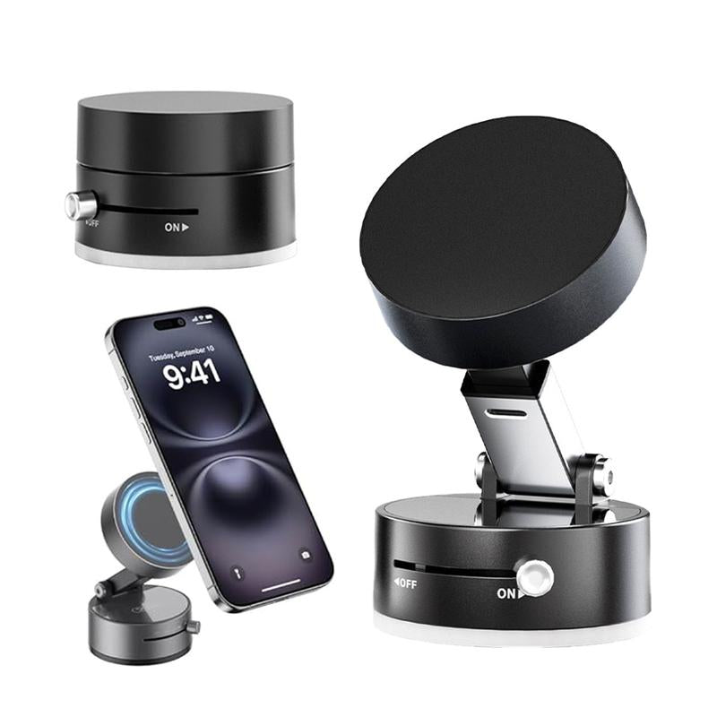 Portable Magnetic Phone Stand - Foldable & Retractable, Strong Magnet, Phone Holder for Car, Kitchen, Bathroom, Selfie, Zero Bubbles