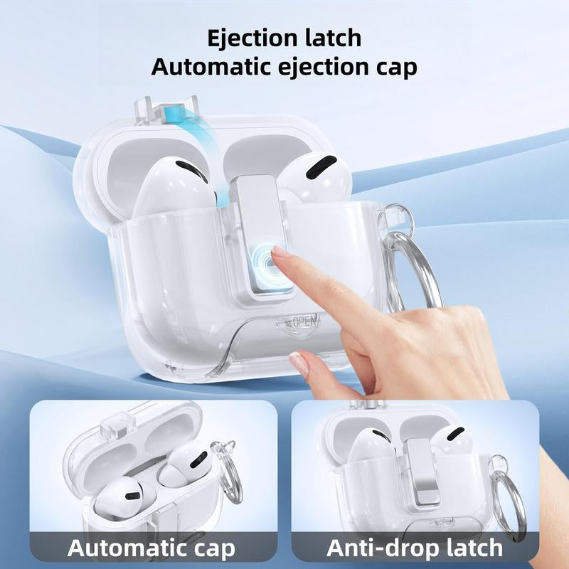 Earphone Case with Keychain, Dustproof Earphone Protective Cover, Earphone Accessories Compatible with Airpods