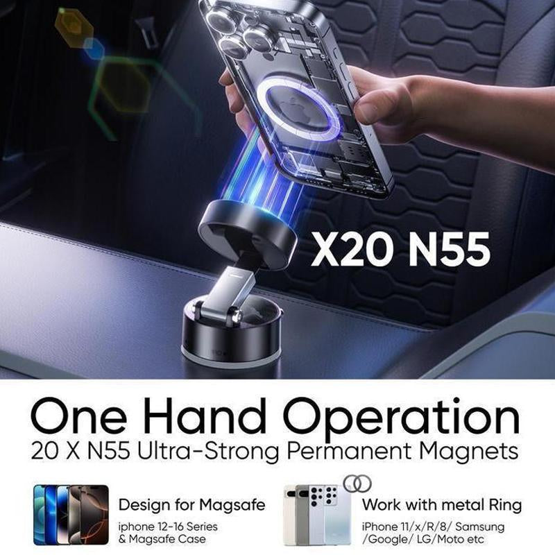 Mother'S Day Gift Vacuum Magnetic Phone Stand. Foldable and Retractable, Strongmagnet, Portable, Multi-Scene Useeasy to Use, Zero Bubbles, Your Screenstays Spotless