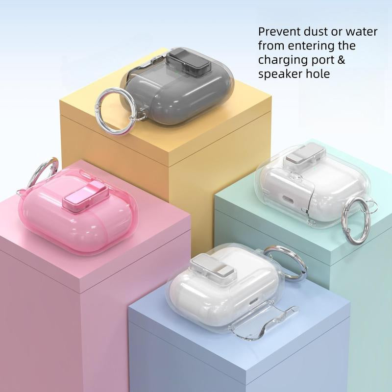 Earphone Case with Keychain, Dustproof Earphone Protective Cover, Earphone Accessories Compatible with Airpods