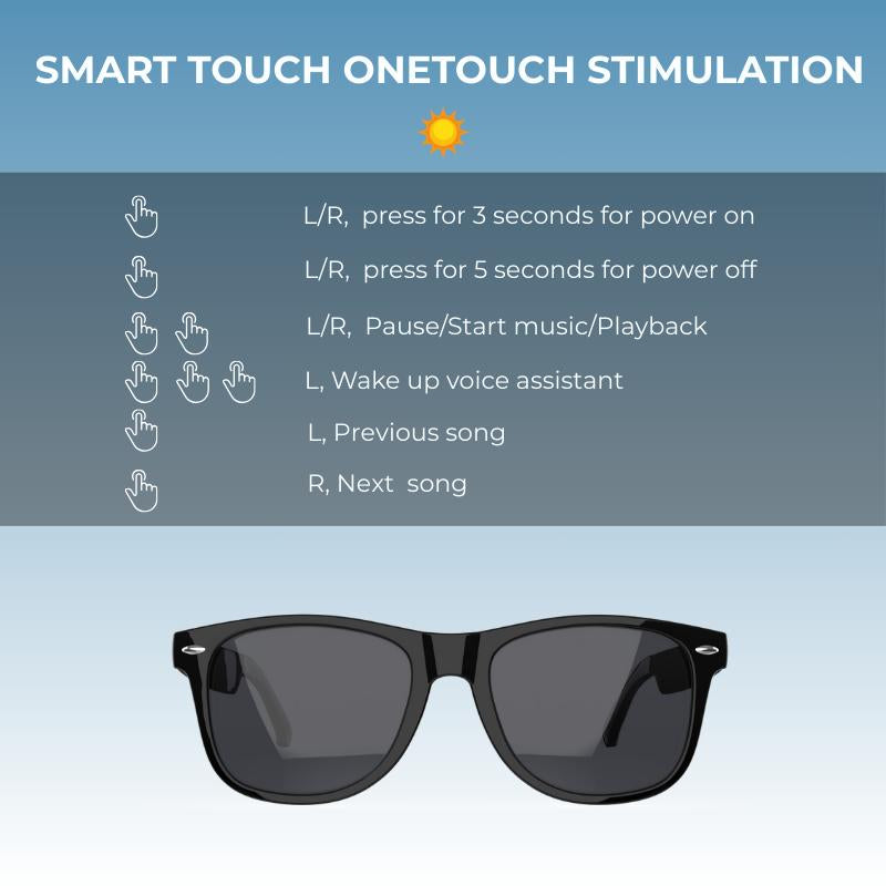 【Smart Glasses 2025】Bluetooth 5.4 Music Sunglasses with HD Calls & Lossless Audio | 50Hr Playtime | IPX4 Waterproof | Wireless Audio Glasses for Running, Cycling & Outdoor Activities (Prescription Ready)