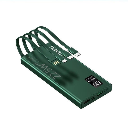20000/10000Mah Slim PD20W 22.5W Super Fast Charging Power Bank, Large Capacity Rechargeable Portable Mobile Phone Charger, Built-In 4 Cables, Digital Display, Type-C Output, Compact USB-C, Dual Usb Port, Outdoor Travel Battery Packs, for Iphone/Android