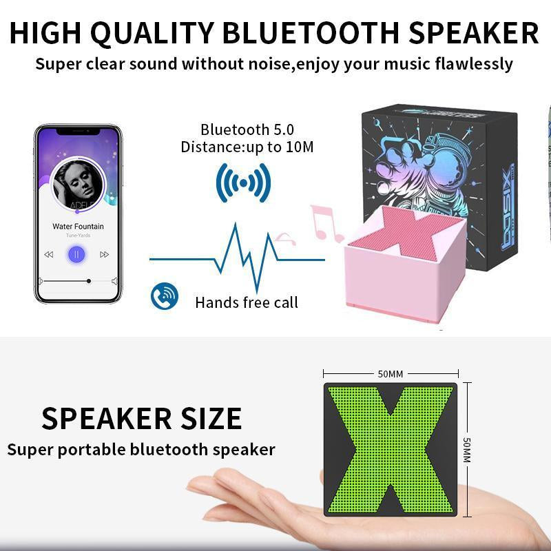 YOYOWAY Mini Wireless Audio Speakers with TWS Pairing,Hands-Free Call, BT5.0, Portable Bluetooth Speaker for Home/Party/Outdoor/Beach, Christmas Gift