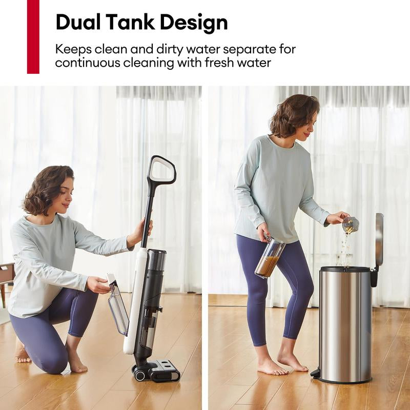 Ultenic Vacuum Mop Wet Dry Vacuum Cleaner with Self-Cleaning Smart Floor Cleaner Mop for Hard Floors , Long Run Time, Dual-Sided Edge Cleaning,Clean Water Tank for Ultenic Cordless Wet Dry Vacuum Cleaner Replacement Parts Portable Durable