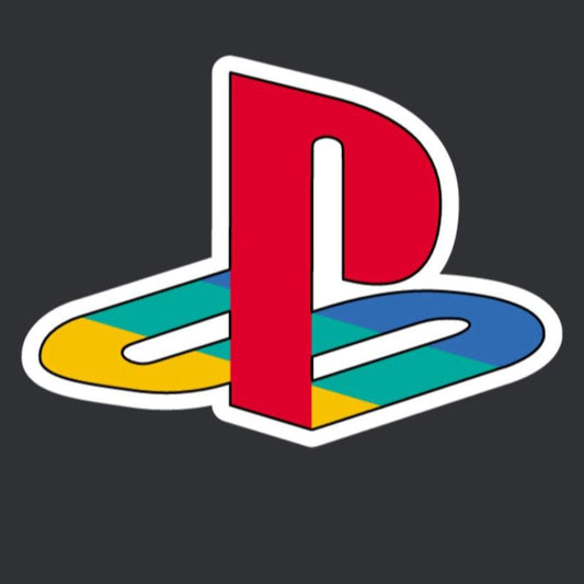 Sticker - Original Logo Design - Colorful Design with Various Shapes - Assorted Colors Including Yellow, White, Gray, Purple, Red, Blue, Green, and More