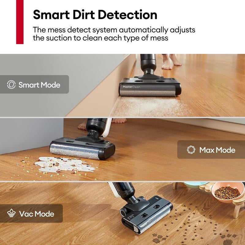 Ultenic Vacuum Mop Wet Dry Vacuum Cleaner with Self-Cleaning Smart Floor Cleaner Mop for Hard Floors , Long Run Time, Dual-Sided Edge Cleaning,Clean Water Tank for Ultenic Cordless Wet Dry Vacuum Cleaner Replacement Parts Portable Durable