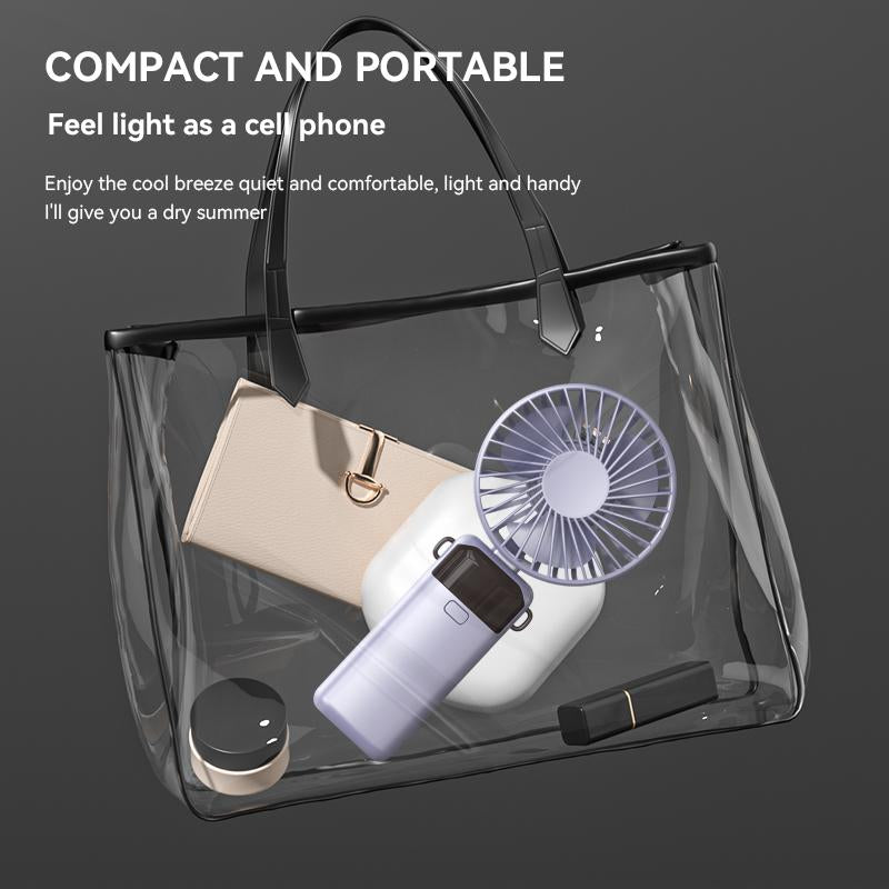 USB Handheld Fan,Portable Fan,1500Mah Rechargeable,180° Foldable Mini Desk Fan with 5 Wind Speed, LCD Digital Remaining Battery Display, Lanyard as Neck Fan, Quiet, Pocket Size for Indoor Outdoor,Can Add Aromatherapy Perfume , with Phone Holder Hand
