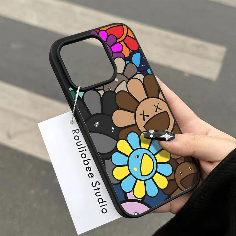 Casing for Iphone 15 16 PRO MAX plus K-A-W-S Helianthus Annuus[Compatible with Magsafe] Magnetic Transparent Soft Silicon TPU Shockproof Phone Cases 1088